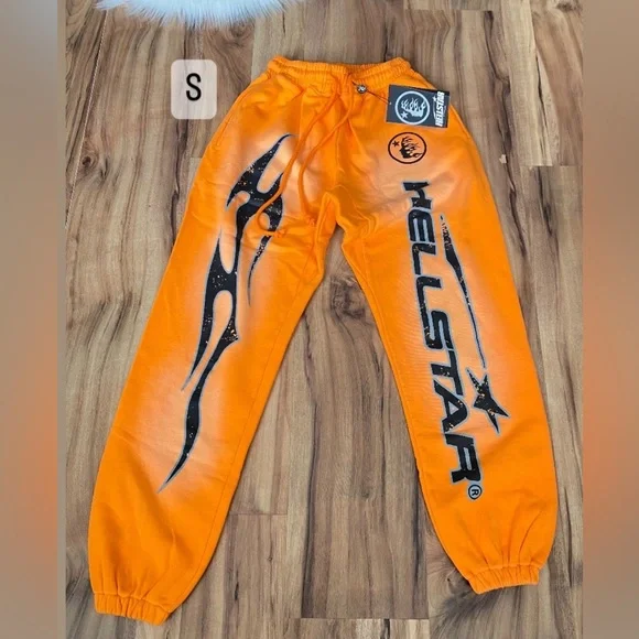 Hellstar | Pants | Hellstar Orange Sweat Pants Size Small Brand